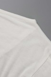 Orange Casual Solid Patchwork Asymmetrical Oblique Collar Long Sleeve Two Pieces