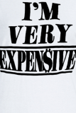Red Street Daily Print Patchwork Letter O Neck T-Shirts