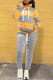 Yellow Casual Letter Striped Print Patchwork Hooded Collar Long Sleeve Two Pieces
