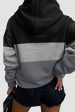 Pink Casual Print Patchwork Hooded Collar Tops
