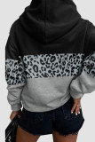 Pink Casual Print Patchwork Hooded Collar Tops