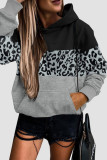 Pink Casual Print Patchwork Hooded Collar Tops