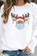 White Casual Print Basic O Neck Tops