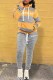 Yellow Casual Striped Letter Hooded Collar Long Sleeve Two Pieces