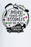 Grey Party Simplicity Print Patchwork Letter O Neck T-Shirts