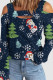 Tibetan Blue Casual Print Hollowed Out Patchwork Square Collar Tops
