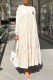 Apricot Vintage Print Letter O Neck A Line Dresses