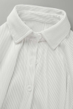 Rose Red Casual Solid Patchwork Turndown Collar Long Sleeve Two Pieces