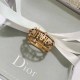 Gold Vintage Letter Patchwork Rings