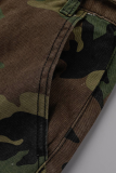 Camouflage Street Camouflage Print Ripped Harlan Mid Waist Harlan Full Print Bottoms