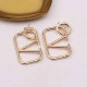 Gold Simplicity Letter Patchwork Earrings