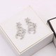 White Simplicity Geometric Patchwork Earrings