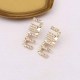 Gold Simplicity Letter Hot Drill Earrings