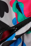 Camouflage Casual Camouflage Print Patchwork Cardigan Hooded Collar Outerwear