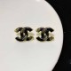 Black Simplicity Geometric Patchwork Earrings