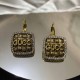 Gold Street Letter Patchwork Earrings