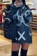 Black Casual Print Basic O Neck Long Sleeve Dresses