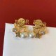 Gold Daily Letter Patchwork Earrings