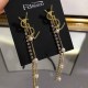 Gold Daily Letter Tassel Earrings