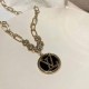 Black Gold Street Letter Chains Necklaces