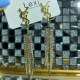Gold Daily Letter Tassel Earrings