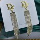 Gold Daily Letter Tassel Earrings