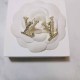 Gold Elegant Letter Patchwork Hot Drill Earrings