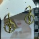 Gold Daily Letter Patchwork Earrings