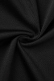 Red Casual Solid Patchwork Zipper Turndown Collar Long Sleeve Two Pieces