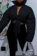 Black Casual Street Solid Bandage Patchwork Turndown Collar Outerwear