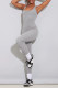 Grey Casual Sportswear Solid Patchwork Backless U Neck Skinny Jumpsuits