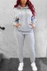 Grey Casual Solid Patchwork Hooded Collar Long Sleeve Two Pieces