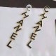 Black Simplicity Letter Patchwork Earrings