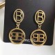 Gold Simplicity Letter Patchwork Earrings