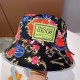 Black Street Print Letter Hat