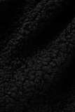 Coffee Street Solid Patchwork Turndown Collar Outerwear