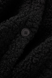 Coffee Street Solid Patchwork Turndown Collar Outerwear
