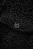 Coffee Street Solid Patchwork Turndown Collar Outerwear