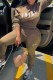 Khaki Casual Print Letter O Neck Long Sleeve Two Pieces