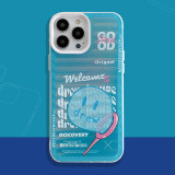 Baby Blue Casual Print Patchwork Phone Case