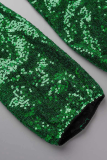 Green Christmas Day Sexy Party Sequins Patchwork Costumes