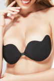 Black Sexy Solid Patchwork Invisible Bra