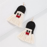 Green Casual Daily Patchwork Tassel Earrings