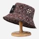 Burgundy Street Print Patchwork Hat