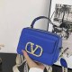 Blue Simplicity Geometric Rivets Patchwork Bags