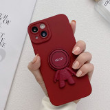 Green Casual Print Patchwork Metal Accessories Decoration Phone Case