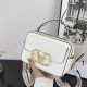 White Simplicity Geometric Rivets Patchwork Bags