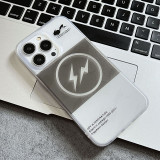 Grey Casual Print Patchwork Phone Case
