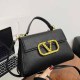 Black Simplicity Geometric Patchwork Bags