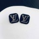 Black Simplicity Letter Hot Drill Earrings